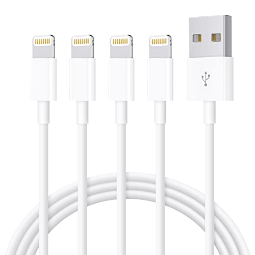 Câbles de chargeur iPhone,[MFi Certified] Paquet de 4 câbles USB vers Lightning compatibles avec iPhone 14/14Pro/13/13Pro/12/12Pro/11/Pro/X/Xs Max/XR/8 Plus /7 Plus/6/iPad Pro/Air/Mini (1M/3.3 FT）
 Fiche Technique et Prix au Maroc