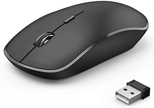 J JOYACCESS Souris sans fil, souris sans fil silencieuse pour ordinateur portable avec nano-récepteur USB, souris d'ordinateur USB portable fine 2,4 G sans fil, 2400 DPI, souris sans fil pour ordinateur portable, ordinateur de bureau, PC – Noir
 Fiche Technique et Prix au Maroc