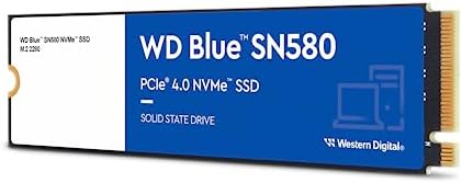 Western Digital 500GB WD Blue SN580 NVMe Internal Solid State Drive SSD - Gen4 x4 PCIe 16Gb/s, M.2 2280, Up to 4,000 MB/s - WDS500G3B0E Fiche Technique et Prix au Maroc