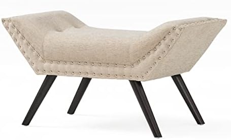 Christopher Knight Home Rosalynn Ottomane/banc en tissu touffeté Amande
 Fiche Technique et Prix au Maroc