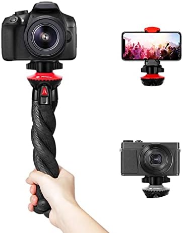 Trépied d'appareil photo, trépied flexible Fotopro UFO pour appareil photo, trépied de vlogging portable pliable avec support de téléphone pour iPhone Samsung Canon DSLR Sony Nikon
 Fiche Technique et Prix au Maroc
