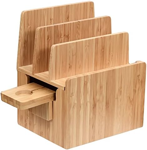 Station de chargement MobileVision en bambou et adaptateur Apple Watch compatible, organiseur multi-appareils pour Apple Watch, smartphones, tablettes, ordinateurs portables et plus encore
 Fiche Technique et Prix au Maroc