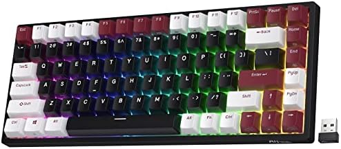 RK ROYAL KLUDGE RK84 RGB Limited Ed, 75 % triple mode BT5.0/2,4 G/USB-C clavier mécanique remplaçable à chaud, clavier de jeu Bluetooth sans fil 84 touches, commutateur jaune RK, noir américain
 Fiche Technique et Prix au Maroc