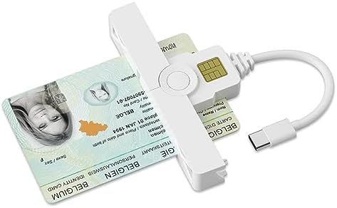 USB-C Lecteur Carte Identité Belge - Lecteur de Carte d'identité Portugais - Lecteur de Carte à Puce USB Digital Signature pour Windows XP/Vista/7/8/10/11
 Avis, Fiche Technique et Prix au Maroc