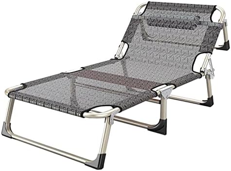 WANLIAN Lit Pliant, Chaise Longue Pliante réglable à 5 Positions pour l'extérieur, lit de Bureau Simple, lit de Loisirs, Parfait pour Le Camping, la Plage, la terrasse, Gris (Super Respirant, 74,8''x26,7''x11'')
 Fiche Technique et Prix au Maroc