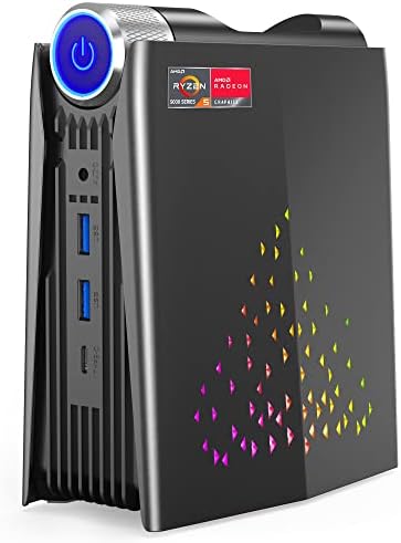 [Gaming PC] Mini PC Ryzen, AMD Ryzen 5 5600U (jusqu'à 4,2 GHz) 16 Go DDR4 512 Go M.2 SSD RGB Lights Windows 11 Pro Mini ordinateur 4K HDMI Petit PC, WiFi6/Auto/Silent Eco/Performance 3 Mode réglable
 Fiche Technique et Prix au Maroc
