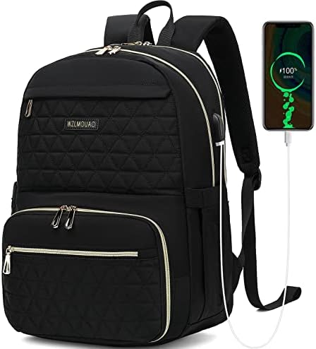Sac à dos de déjeuner pour femme, boîte à déjeuner isotherme, sac à dos d'affaires pour ordinateur portable de 15,6 pouces avec port USB, sac d'ordinateur résistant à l'eau pour le camping, les voyages, cadeau pour femme et homme, noir
 Fiche Technique et Prix au Maroc
