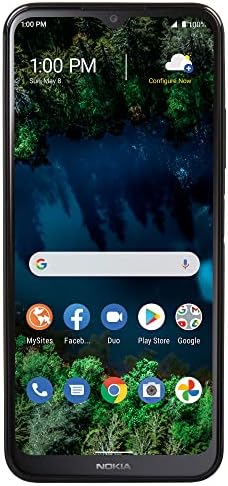 Smartphone prépayé TracFone Nokia G100 4G LTE (verrouillé) - 32 Go - Noir - Carte SIM incluse - CDMA
 Fiche Technique et Prix au Maroc