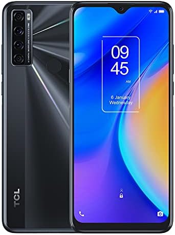 TCL 20 SE Téléphone portable débloqué 6,82", 4 Go de RAM + 128 Go de ROM, version américaine Android Smartphone 48 MP AI Quad-Camera, 5000 mAh, double haut-parleur, charge inversée OTG, Android 11, Nuit Noir
 Fiche Technique et Prix au Maroc