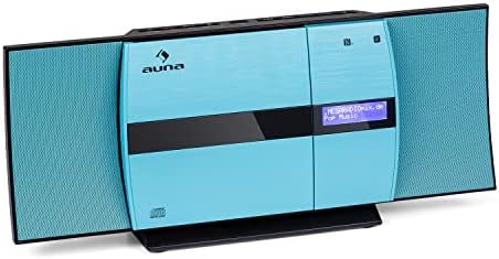 auna V-20 Chaîne compacte - Chaîne stéréo avec Lecteur CD et Tuner Dab+, Mini chaîne Hi-FI avec récepteur FM, Bluetooth, NFC, USB, MP3, AUX, télécommande, écran LED, Montage Mural Possible, Bleue
 Avis, Fiche Technique et Prix au Maroc