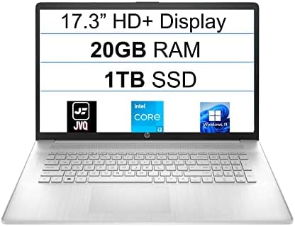 Ordinateur portable HP Pavilion 17,3" HD+, 11e génération Intel i3-1115G4 (jusqu'à 4,1 GHz, Beat i5-8250U), 20 Go de RAM DDR4, 1 To SSD, HDMI, WiFi, webcam, Windows 11S, JVQ
 Fiche Technique et Prix au Maroc