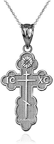 LA Blingz Collier avec pendentif en forme de croix orthodoxe orientale de Sainte Olga en argent sterling
Avis,  Fiche Technique et Prix au Maroc