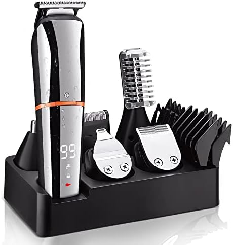 Unipampa Tondeuse Barbe Homme, Tondeuse Cheveux Professionnelle, Sans Fil Tondeuse à Cheveux, Rasoir Electriques Tondeuse Corps, Tondeuse de Précision, Tondeuse Nez et Barbe 6 en 1, Écran à LED
 Avis, Fiche Technique et Prix au Maroc