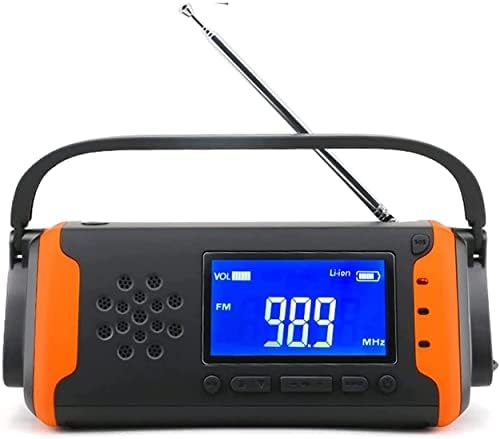 CAFFIA Radio de manivelle d'urgence, 4000mAh Portable FM AM NOAA Radios solaires météorologiques, LED Lampe de Poche, Sos Alarme
 Avis, Fiche Technique et Prix au Maroc