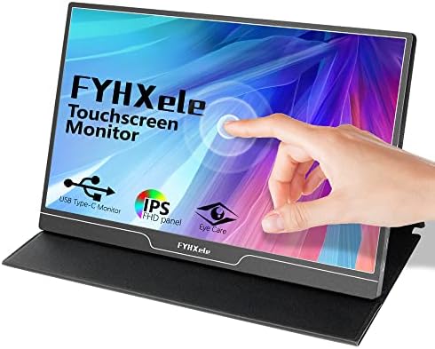 FYHXele Moniteur portable 15,6", écran tactile, FHD 1080P IPS, moniteur de jeu ultra fin, écran de soin des yeux, 1 x mini-HDMI 2 x USB Type-C pour ordinateur portable, téléphone, tactile non compatible avec iOS
 Fiche Technique et Prix au Maroc