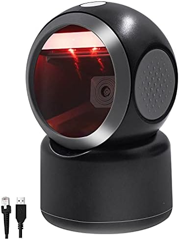 Scanner de codes-barres mains libres 2D QR Scanner de détection automatique omnidirectionnel Lecteur de codes-barres USB Scanner de plate-forme de numérisation d'écran réglable pour POS PC Supermarché Librairie
 Fiche Technique et Prix au Maroc