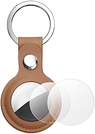 AXFEE AirTag Étuis de Protection en Cuir, PU Airtag Porte Clé, Étuis pour Apple AirTag Anti-Chute et Anti-Rayures Portable Key Finder pour Clés, Enfants, Animaux Compagnie (Airtag Non Inclus) (Brun)
 Avis, Fiche Technique et Prix au Maroc
