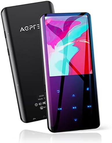 AGPTEK 32Go Haut-Parleur MP3 Bluetooth 5.2 avec Boutons Tactiles, 2.4 Pouces Grand Écran Lecteur Musical Sport HiFi Audio en Métal avec Bouton de Volume/Podomètre/Radio FM, Carte TF Jusqu’à 128G-Noir
 Avis, Fiche Technique et Prix au Maroc