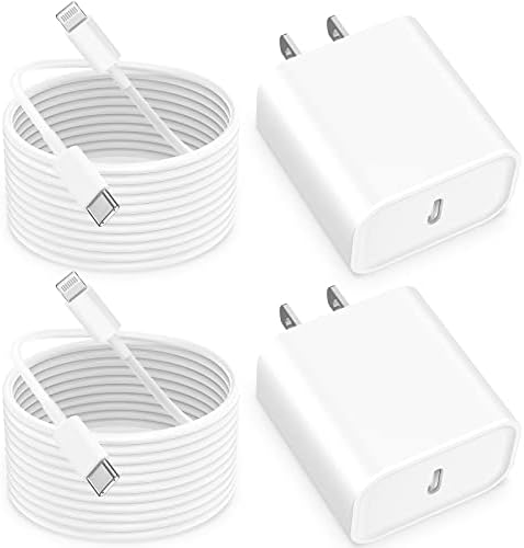 [Apple MFi Certified] Linocell Lot de 2 chargeurs rapides pour iPhone 20 W USB C avec câble de synchronisation de charge rapide de 1,8 m de type C vers Lightning pour iPhone 14 13 12 11 Pro/XS/XR/iPad/AirPods
 Fiche Technique et Prix au Maroc