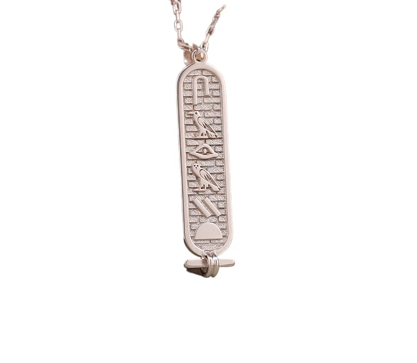 Collier de nom personnalisé pendentif cartouche d’or, inspiré de l’art égyptien antique, cadeau personnalisé parfait pour les amateurs d’archéologie
Avis,  Fiche Technique et Prix au Maroc