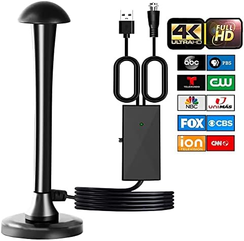 TV Antenna, 2023 Upgraded Digital TV Antenna Indoor for Smart TV, 360° Reception & 500+ Miles Range Amplified HDTV Antenna - Support 8K 4K 1080p HD Fire tv Stick and All TV's - 18ft Coax Cable Fiche Technique et Prix au Maroc