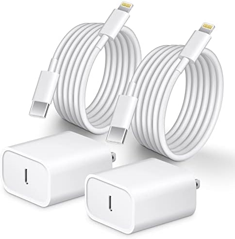 Chargeur rapide iPhone 14 13 12 [MFi Certified] Lot de 2 chargeurs de type C 3 m 20 W USB C avec câble de charge rapide pour iPhone 14/14 Pro/13/13Pro Max/12/12 Pro Max/11/XS/XR/X/8Plus, iPad
 Fiche Technique et Prix au Maroc