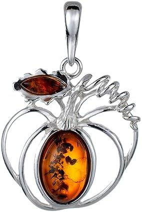Bijoux en ambre pour femme – Pendentif citrouille en argent sterling et ambre de la Baltique, comprend une chaîne en argent sterling 925 – Collection de bijoux en argent sterling, fabriqué en Pologne
Avis,  Fiche Technique et Prix au Maroc