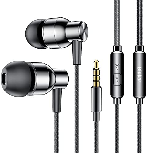 Blukar Écouteurs Filaire, Écouteurs Intra-Auriculaires avec Microphone Oreillettes Filaires Anti-Bruit Casque Stéréo Ergonomique, Deep Bass pour iPhone, Smartphones Android, MP3 etc.
 Avis, Fiche Technique et Prix au Maroc