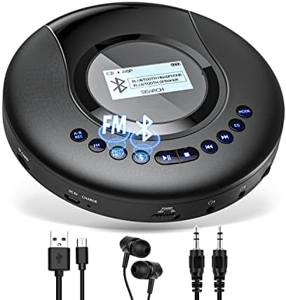 Lecteur CD Portable, Arafuna Lecteur CD Bluetooth pour Voiture et Enfants, Lecteur CD Discman Rechargeable 2000 mAh avec écran LCD, Protection Antichoc baladeur CD FM Petit avec écouteurs
 Avis, Fiche Technique et Prix au Maroc