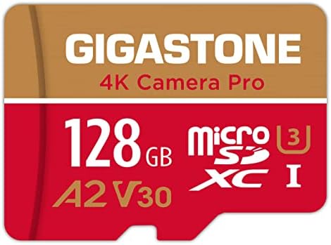 Gigastone [5-Yrs Free Data Recovery] Carte Micro SD 128 Go, 4K Camera Pro MAX, carte mémoire MicroSDXC A2 V30 pour smartphone, Gopro, caméras d'action, vidéo 4K UHD, jusqu'à 120/80 Mo/s, UHS-I U3 C10 avec adaptateur
 Fiche Technique et Prix au Maroc