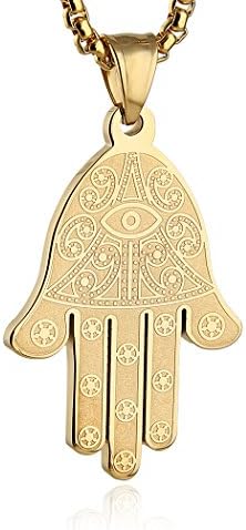 HZMAN Khamsah – collier avec pendentif main de Fatima Hamsa en acier inoxydable, oeil égyptien, succès et Protection porte-bonheur
Avis,  Fiche Technique et Prix au Maroc