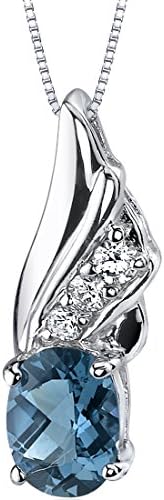 Peora London Collier avec pendentif topaze bleue pour femme en argent sterling, solitaire aile d'ange, 1,50 carats, forme ovale, 8 x 6 mm, avec chaîne de 18 pouces
Avis,  Fiche Technique et Prix au Maroc