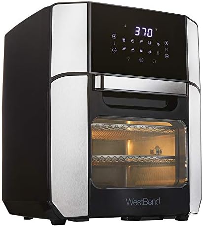 West Bend AFWB12BK13 Four à friteuse électrique à air, rôtissoire à air de comptoir avec 10 préréglages de menu rapide numérique, 1700 W, 12,6 Qt, noir
 Avis, Fiche Technique et Prix au Maroc