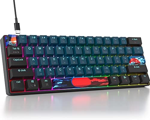 Ussixchare Clavier de jeu mécanique 60 % RVB avec interrupteur rouge, clavier compact filaire pour Windows Mac PS4/5 Xbox Gamers (61 Monstor)
 Fiche Technique et Prix au Maroc