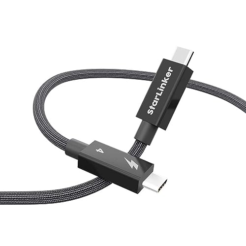 Câble StarLinker Thunderbolt 4, 9,8 pieds (3 M) prend en charge l'écran HD 8K, transfert de données 40 Gbit/s, câble de charge USB C vers USB C 100 W, compatible avec les appareils Thunderbolt 4, Thunderbolt 3, USB-C et USB4 9,8 pieds
 Fiche Technique et Prix au Maroc