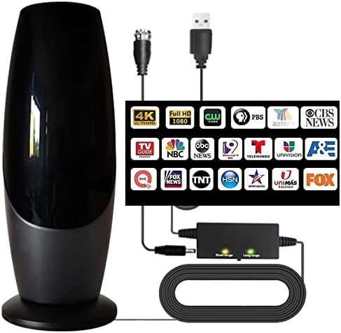 LUPATDY TV Antenna, 2023 Upgraded Outdoor/Indoor HD Digital Portable TV Antenna, 360° Reception Long 480+ Miles Range, Support 4K Full HD 1080p Smart and Older Tvs with 32.8ft Coaxial Cable Fiche Technique et Prix au Maroc