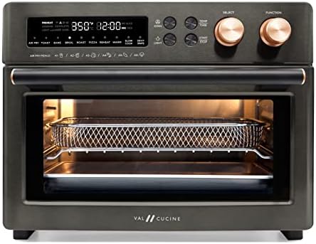 VAL CUCINE Four grille-pain à friteuse à air intelligent extra-large 26,3 QT/25 L, combinaison de four à convection 10 en 1 (acier inoxydable noir mat)
 Avis, Fiche Technique et Prix au Maroc