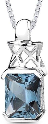 Peora London Collier avec pendentif topaze bleue en argent sterling, pierre précieuse naturelle taille radiante de 5 carats avec chaîne de 45,7 cm
Avis,  Fiche Technique et Prix au Maroc