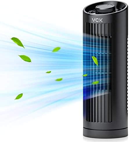 VCK Ventilateur tour, ventilateur oscillant à 80 °, ventilateur de bureau portable avec 3 vitesses, refroidissement silencieux, petit ventilateur personnel sans pales de 13 pouces pour chambre à coucher, bureau à domicile
 Avis, Fiche Technique et Prix au Maroc