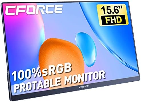 CFORCE Moniteur portable 15,6" FHD 1080p pour ordinateur portable USB C HDMI Gaming Écran IPS ultra fin avec haut-parleurs, HDR Plug&Play, moniteur externe pour ordinateur portable, PC, téléphone, Mac, Xbox, PS5/PS4 Switch
 Fiche Technique et Prix au Maroc