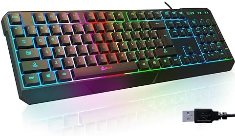 KLIM Chroma Clavier Gaming Filaire USB - Nouveau 2023 - Durable Ergonomique Etanche Silencieux Rétroéclairé - Idéal pour les Jeux et le Bureau - Teclado Gamer - Temps de réponse 2 ms - PC Portable Mac PS4 PS5 - Noir
 Fiche Technique et Prix au Maroc