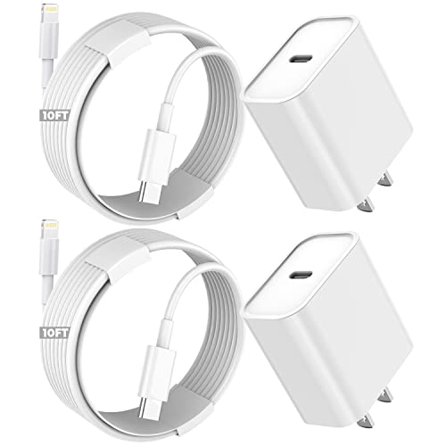 Chargeur rapide extra long pour iPhone 10 pieds, paquet de 2[Apple MFi Certified]Câble de chargement rapide Apple USB C vers Lightning, adaptateur pour iPhone 14 13 12 Mini 11 Pro Max/X/SE2022/iPad, 20W, 10 pieds
 Fiche Technique et Prix au Maroc