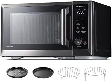 TOSHIBA Friteuse à air 7 en 1 pour four à micro-ondes, série MASTER, inverseur, convection, gril, combi rapide, dégivrage uniforme, capteur d'humidité, fonction muet, 27 menus automatiques et 47 recettes, 1,0 cf 1000 W
 Avis, Fiche Technique et Prix au Maroc