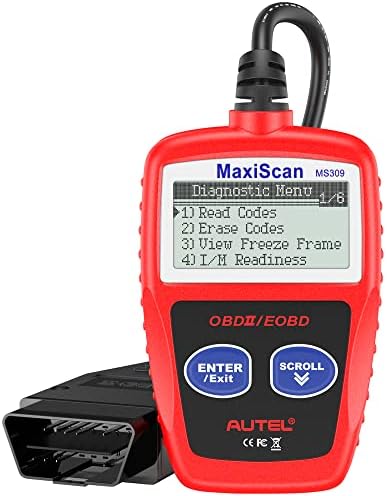 Autel OBD2 Scanner 2023 Le plus récent lecteur de code de moteur de vérification automobile MS309, vérifier l'état du moniteur d'émission, outil d'analyse de diagnostic CAN pour tous les véhicules du protocole OBDII après 1996
 Fiche Technique et Prix au Maroc