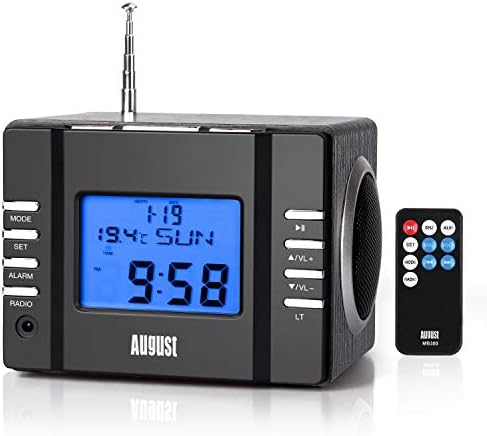 Radio Réveil USB MP3 Numérique Matin - August MB300 - Poste Radio FM Haut-Parleur SD et Jack 3.5mm avec Batterie rechargeable ou Secteur 220v Télécommande Timer Température - Bois Noir
 Avis, Fiche Technique et Prix au Maroc