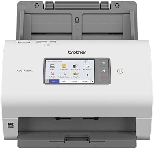 Scanner de bureau professionnel Brother ADS-4900W avec vitesses de numérisation rapides, recto verso, sans fil et grand écran tactile
Avis,  Fiche Technique et Prix au Maroc