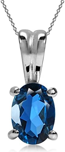 Silvershake Pendentif solitaire en argent sterling 925 de forme ovale 7 x 5 mm avec collier chaîne de 45,7 cm
Avis,  Fiche Technique et Prix au Maroc