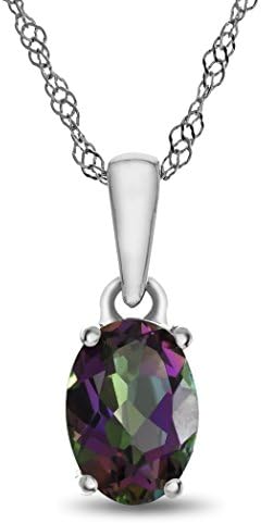 FJC Finejewelers Collier avec pendentif en or blanc massif 10 carats 7 x 5 mm avec pierre centrale ovale
Avis,  Fiche Technique et Prix au Maroc