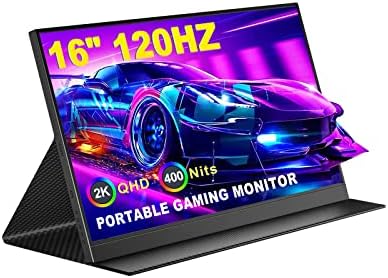 CNBANAN Moniteur de jeu portable 2K 120 Hz 16" Moniteur portable IPS 2560 x 1600 QHD Extension de moniteur pour ordinateur portable 400 nits FreeSync VESA Écran externe ultra fin pour Switch Xbox PS4/5 Game (mat)
 Fiche Technique et Prix au Maroc