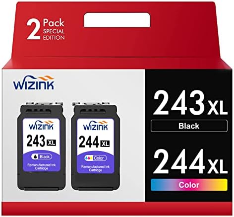 243 244 XL for Canon Printer Ink Replacement PG-243 CL-244 for Canon Ink cartridges 243 XL and 244 XL for Canon PIXMA TS3120 TS3122 MX492 MG2525 MG2522 TR4520 Printers (1Black 1Tri-Color, 2PK)Avis,  Fiche Technique et Prix au Maroc